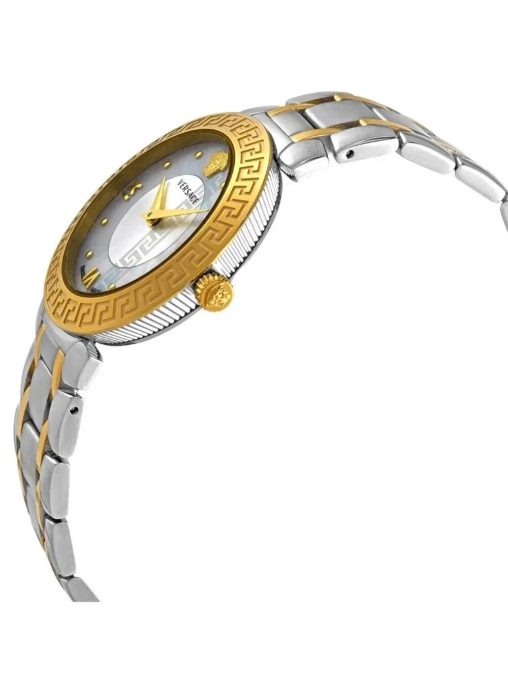 NWT Versace Daphnis Quartz Mother of Pearl Dial Ladies Watch